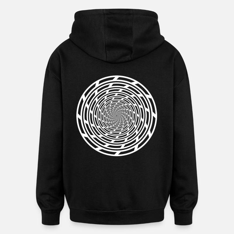 Tekno 23 spiral - Oversized Unisex Hoodie - black