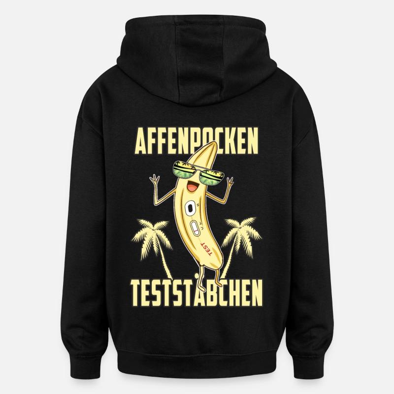 Affenpocken Teststäbchen - Oversized Unisex Hoodie - Schwarz