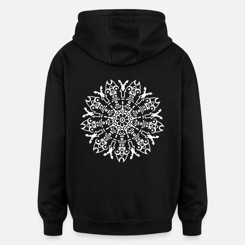 ronde 23 - Sweat à capuche oversize unisexe - noir
