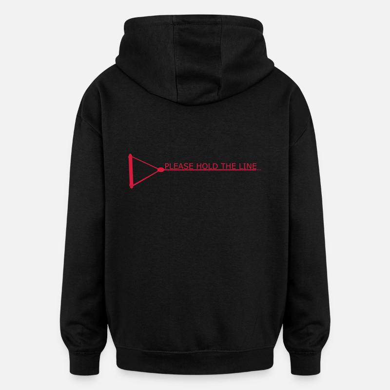 Rester en ligne - Sweat à capuche oversize unisexe - noir