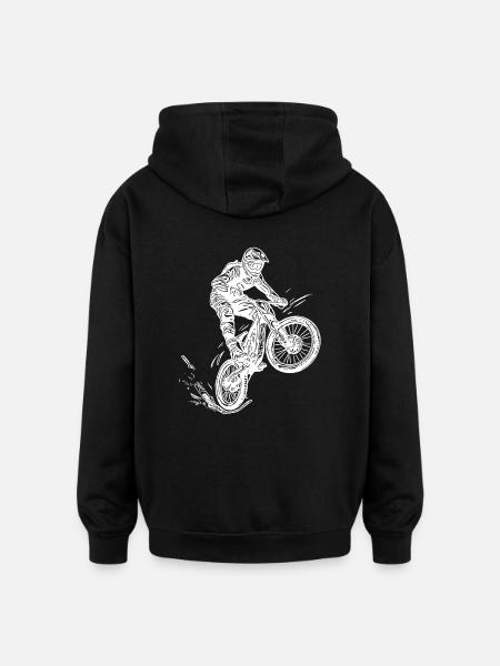 Cooler Radfahrer Mountainbiker - Oversized Unisex Hoodie - Schwarz
