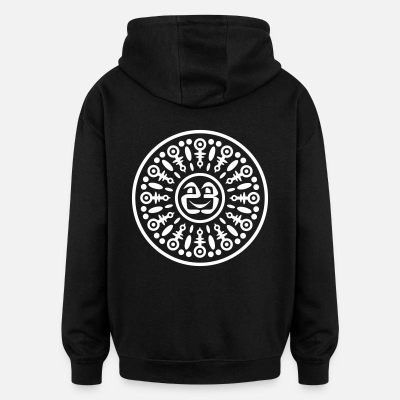 23 cycle de Maya - Sweat à capuche oversize unisexe - noir
