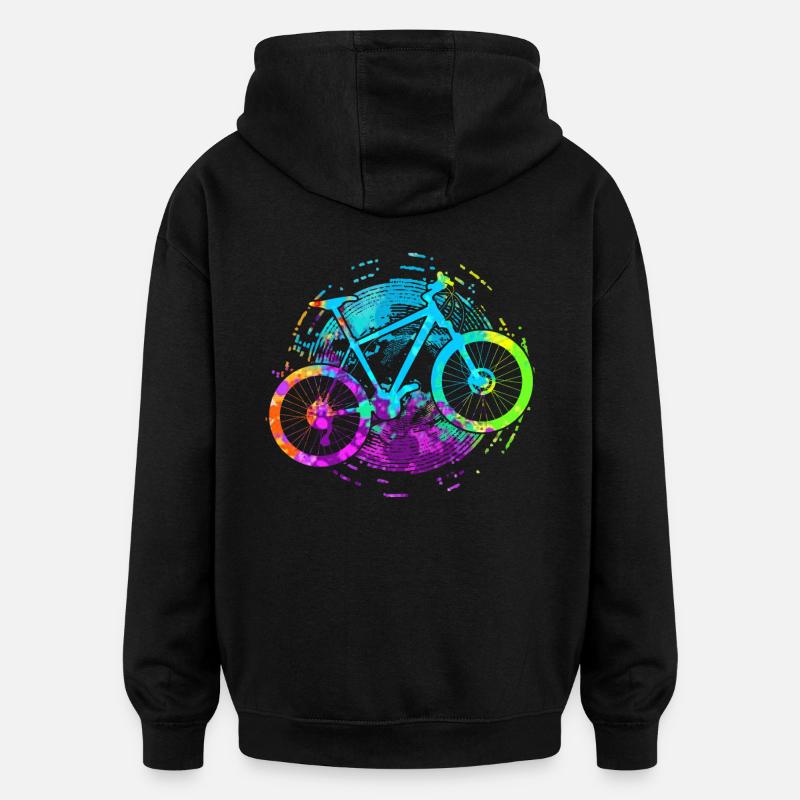 Vélo VTT - Sweat à capuche oversize unisexe - noir