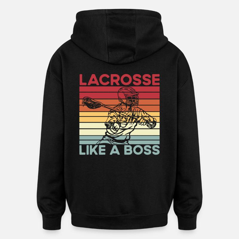 La crosse comme un patron - Sweat à capuche oversize unisexe - noir