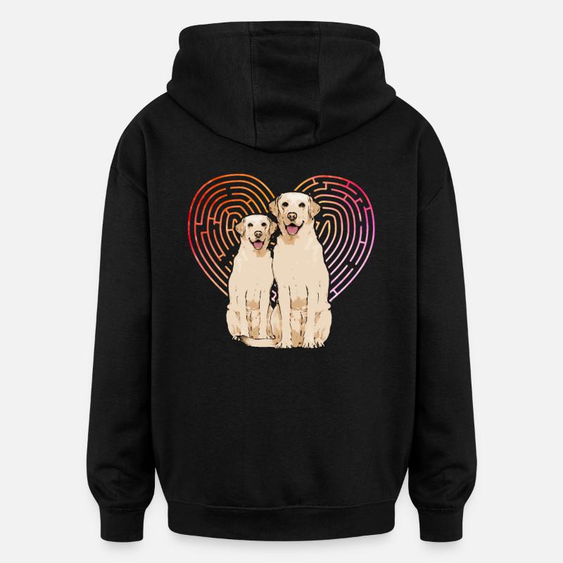 Labrador - Sweat à capuche oversize unisexe - noir