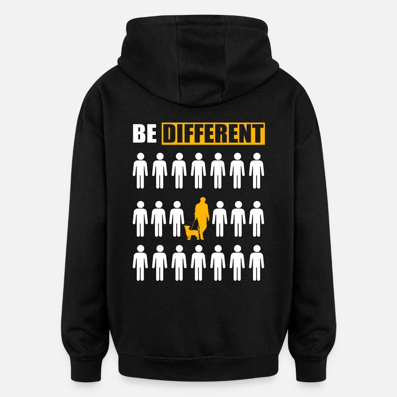 Jack Russell être différent - Sweat à capuche oversize unisexe - noir