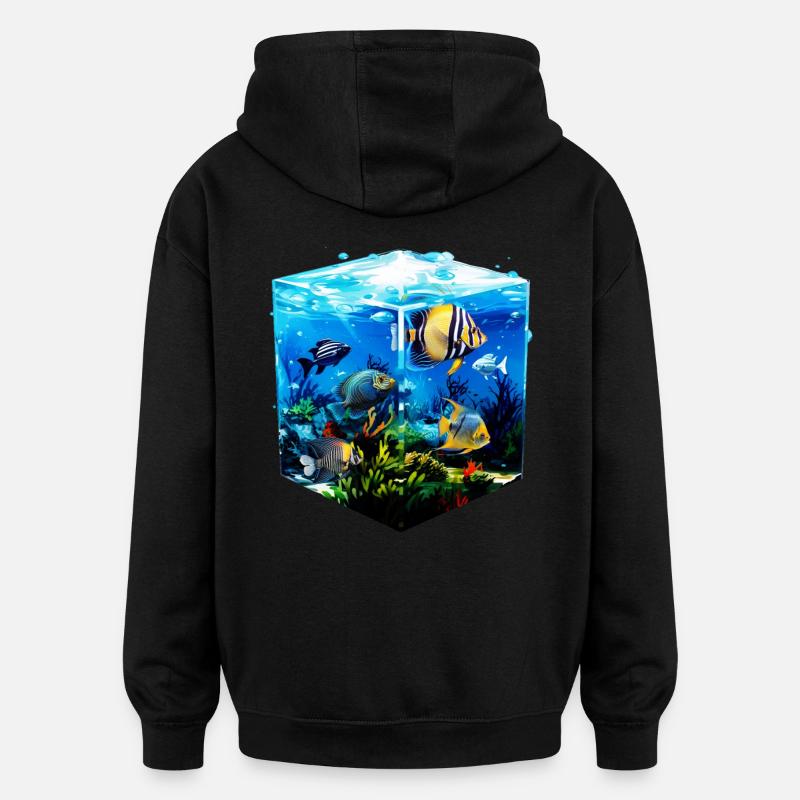 Angelfish - Sweat à capuche oversize unisexe - noir