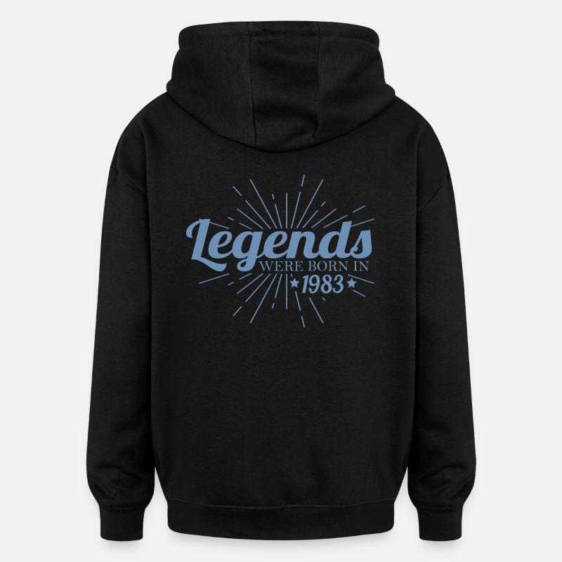 Legenden wurden 1983 geboren - Oversized Unisex Hoodie - Schwarz