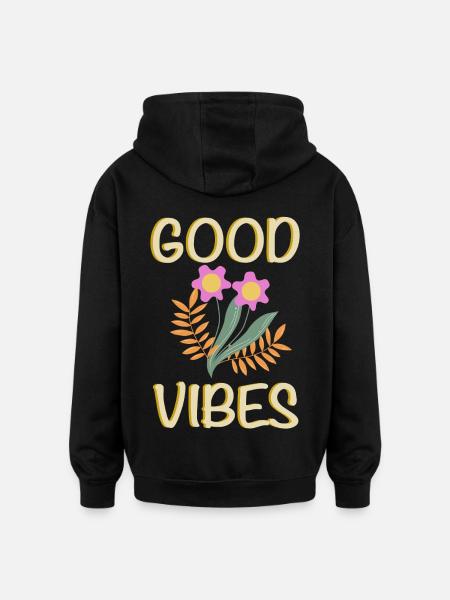 Summer things - Oversized Unisex Hoodie - Schwarz