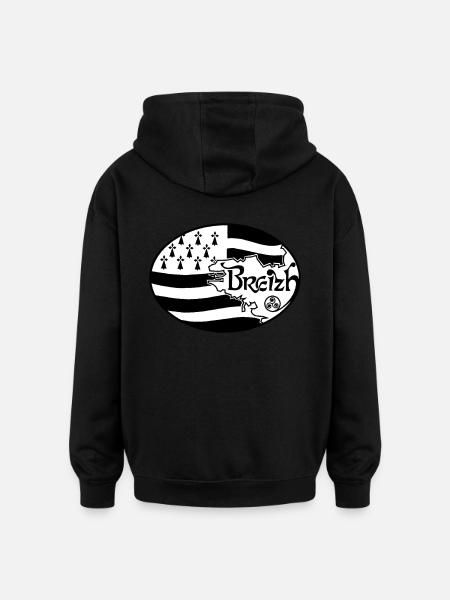 Flag Britain authentic - Oversized Unisex Hoodie - black