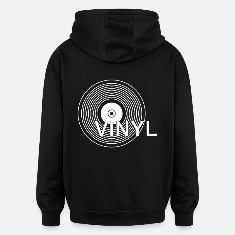 tekno de vinyle 23 - Sweat à capuche oversize unisexe - noir