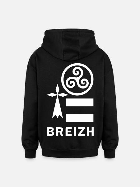 breizh design - Oversized Unisex Hoodie - black
