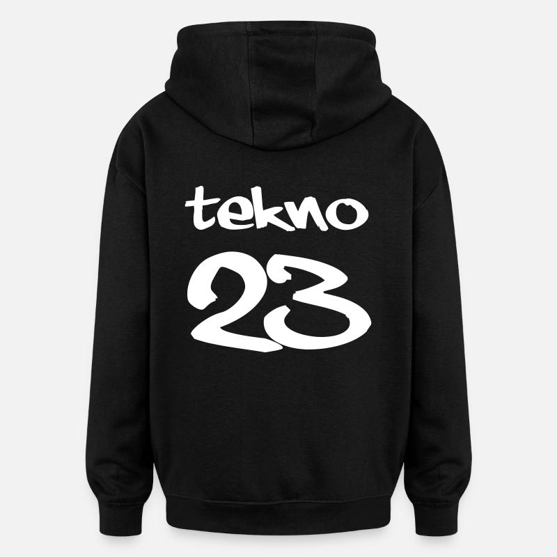 Tekno 23 - Oversized Unisex Hoodie - black
