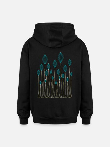 Decorative plants - Oversized Unisex Hoodie - black