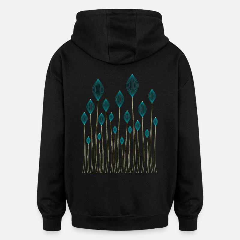 Decorative plants - Oversized Unisex Hoodie - black