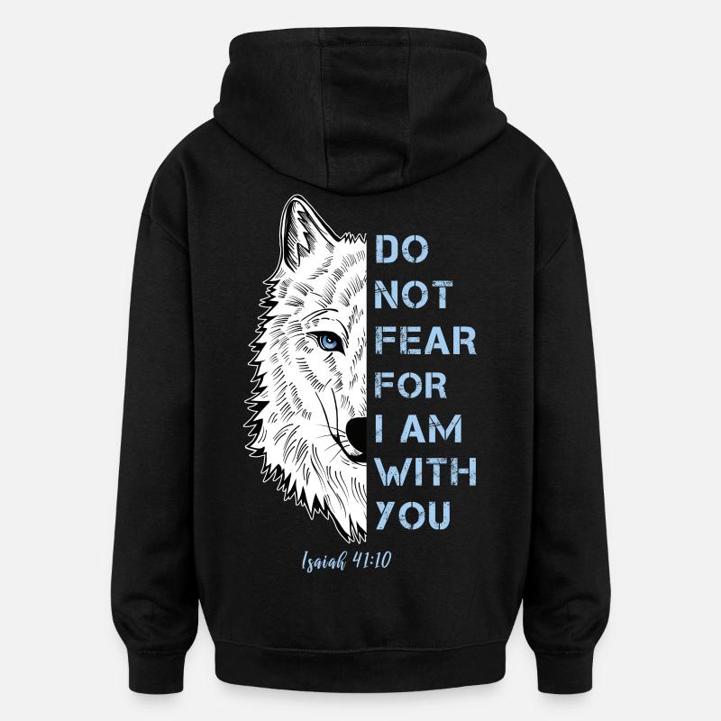 Religiøst sitat - Oversized unisex-hettegenser - svart