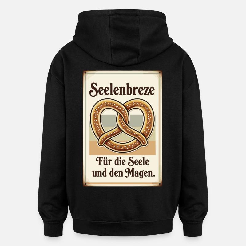 Bretzel à l’âme - Sweat à capuche oversize unisexe - noir