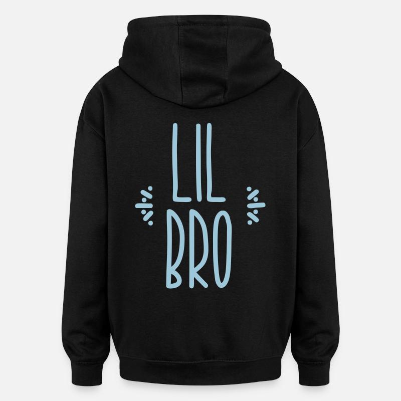 lil bro - Sweat à capuche oversize unisexe - noir