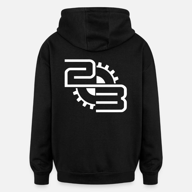 tekno 23 - Sweat à capuche oversize unisexe - noir