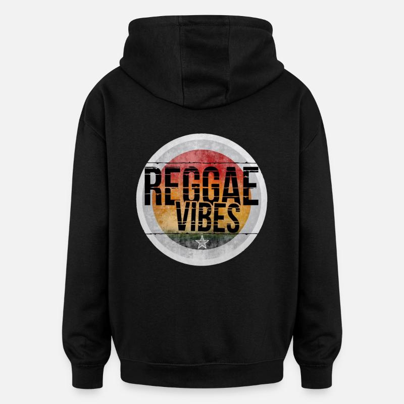 Reggae Vibes - Sweat à capuche oversize unisexe - noir