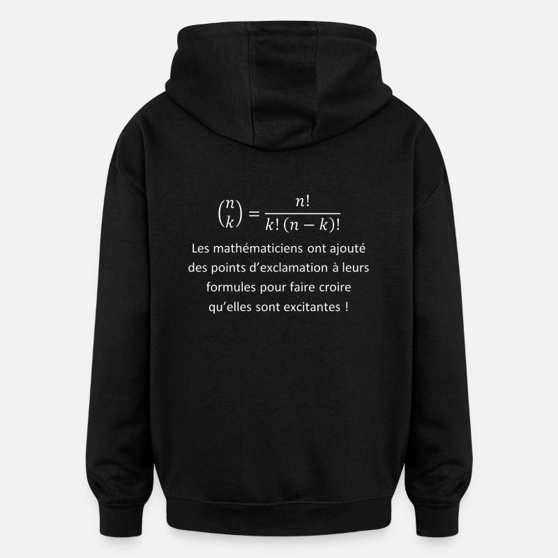 factorielle - Sweat à capuche oversize unisexe - noir