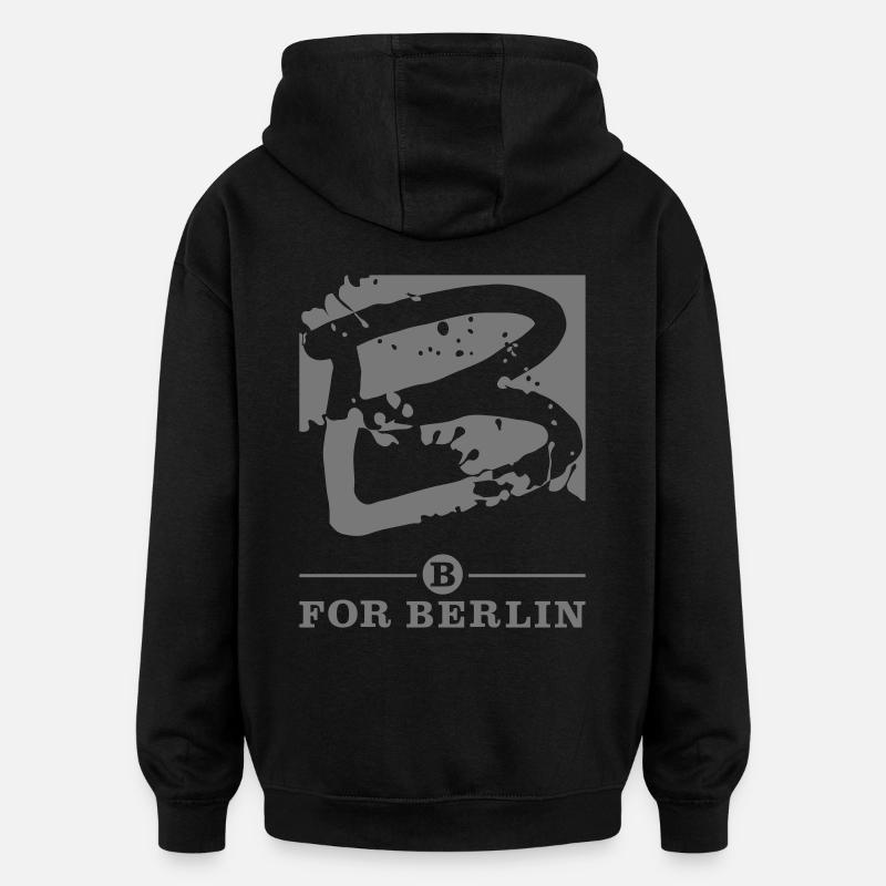 B for Berlin - Splash - Oversized Unisex Hoodie - Schwarz