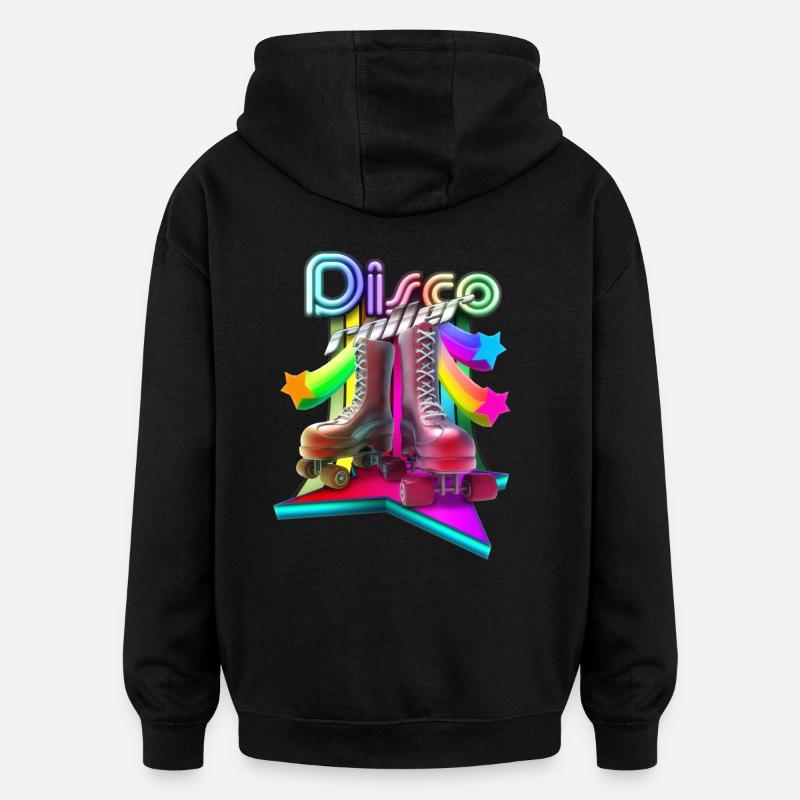 Disco Roller 3D - Oversized Unisex Hoodie - black