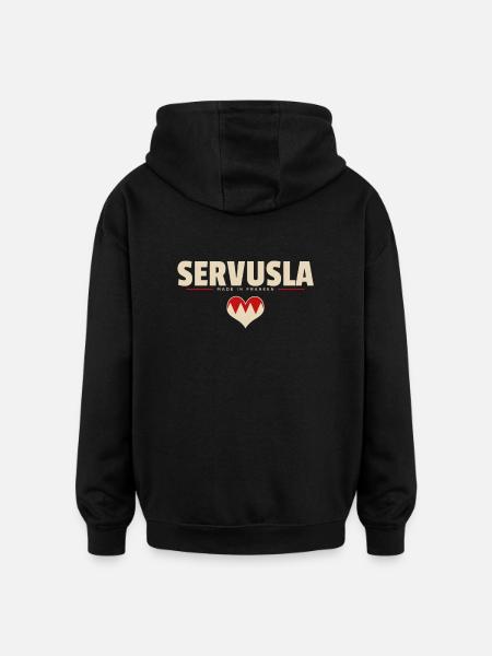 Servusla - Franken fränkisch fränggisch - Oversized Unisex Hoodie - Schwarz