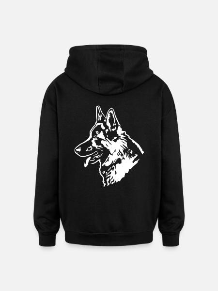319 deutscher Schäferhund - Oversized Unisex Hoodie - Schwarz