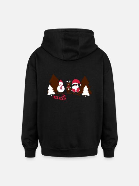 christmas crew - Oversized Unisex Hoodie - Schwarz