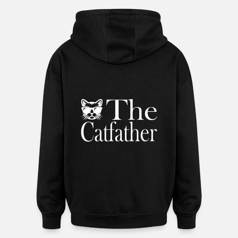 The Catfather - Sweat à capuche oversize unisexe - noir