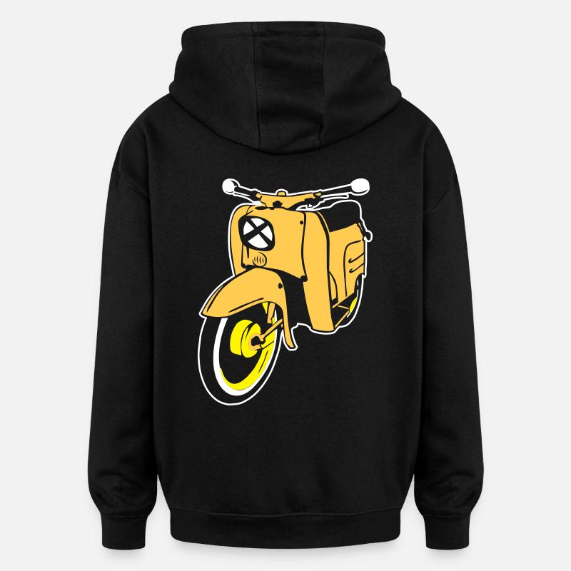 retroroller_ot - Sweat à capuche oversize unisexe - noir