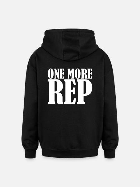 One More Rep - Oversized Unisex Hoodie - black