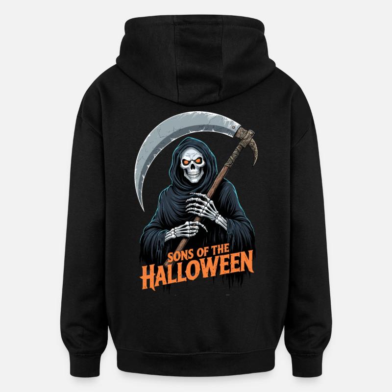 Faucheuse d’Halloween - Sweat à capuche oversize unisexe - noir