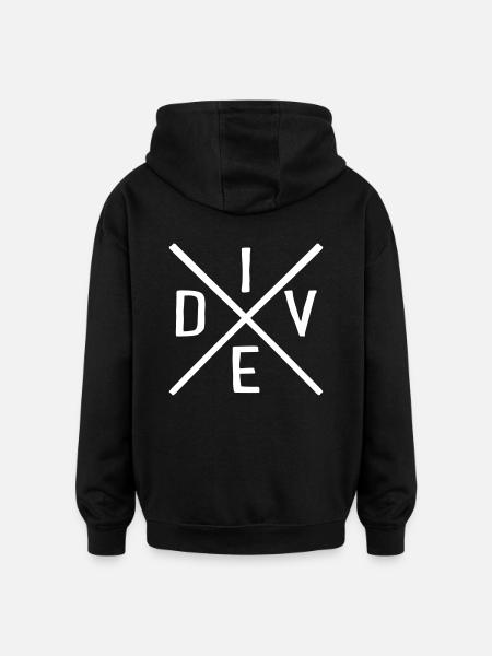 dive - Oversized Unisex Hoodie - black