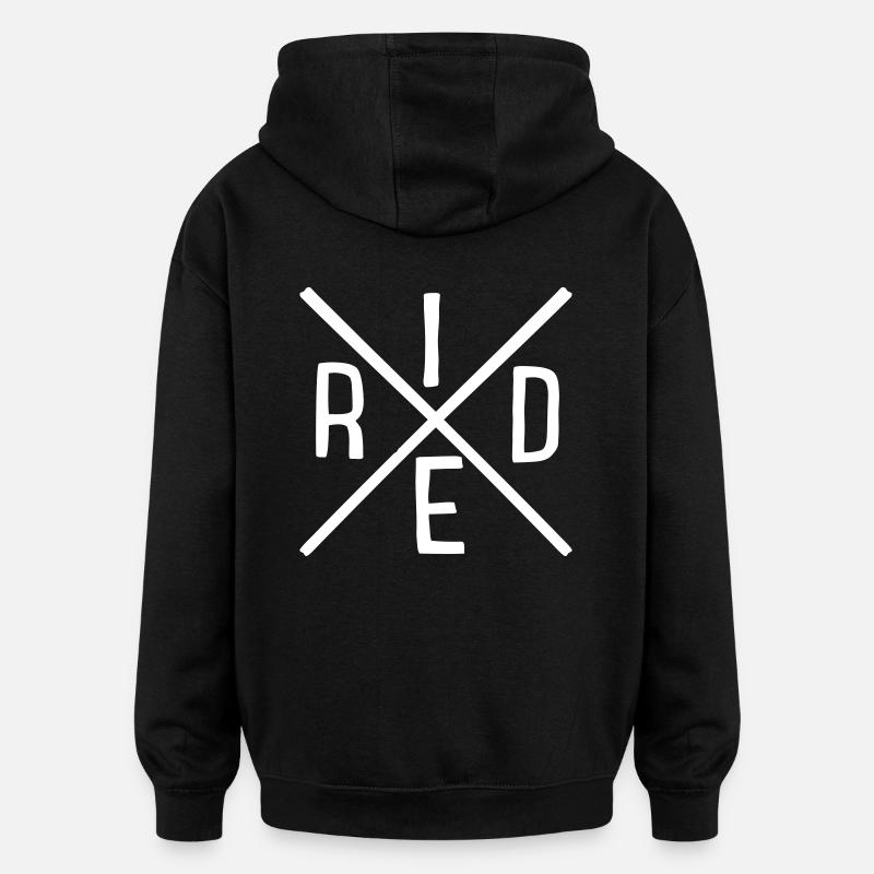 équitation - Sweat à capuche oversize unisexe - noir