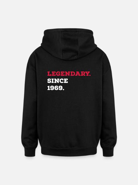 1969 - Oversized Unisex Hoodie - black