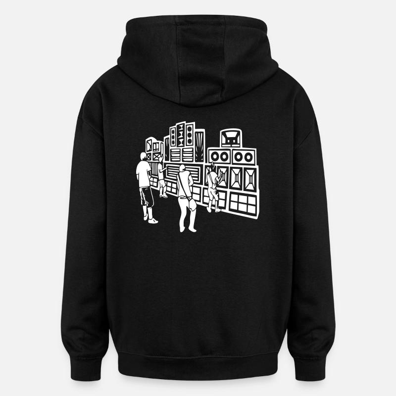 soundsystem 23 - Sweat à capuche oversize unisexe - noir
