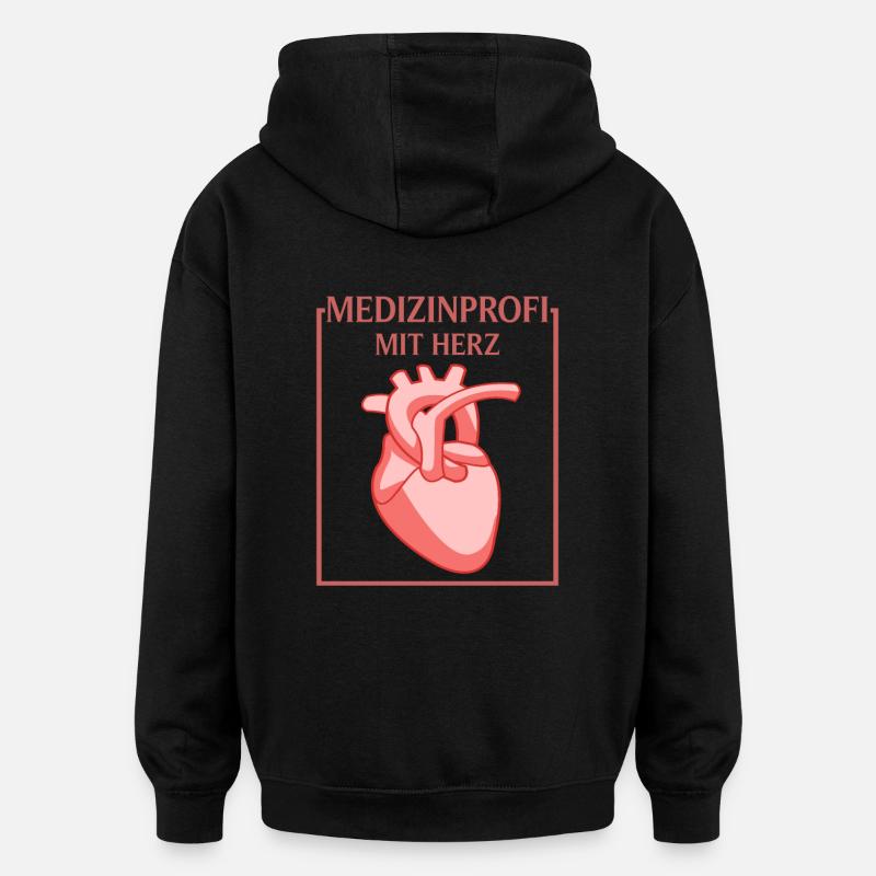 Assistant médical professionnel MFA - Sweat à capuche oversize unisexe - noir