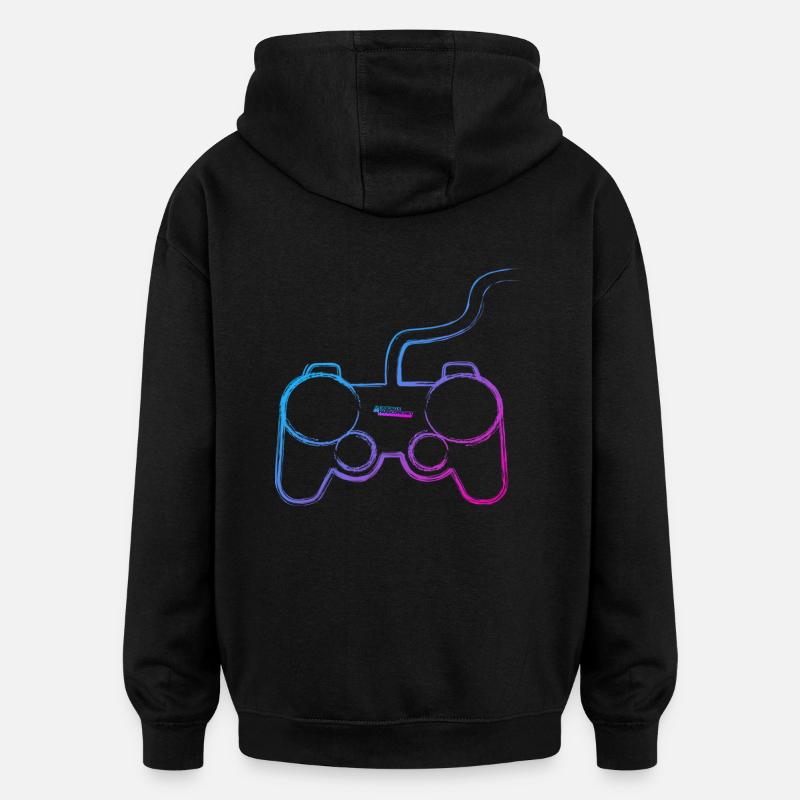 Graffiti-Controller Gamer - Oversized Unisex Hoodie - Schwarz