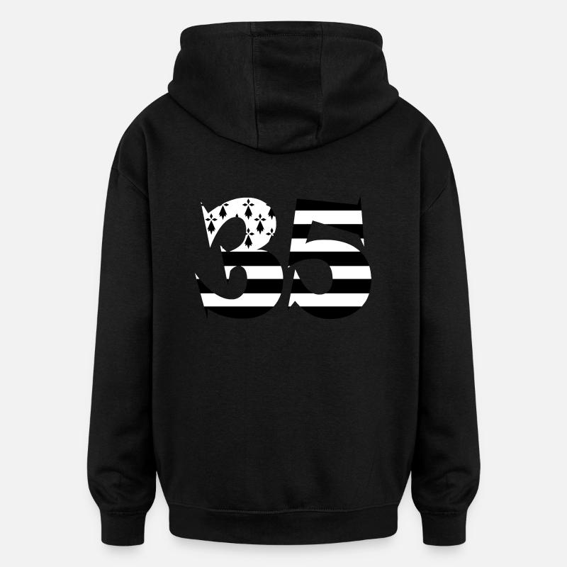 35 Britain Flag - Oversized Unisex Hoodie - black