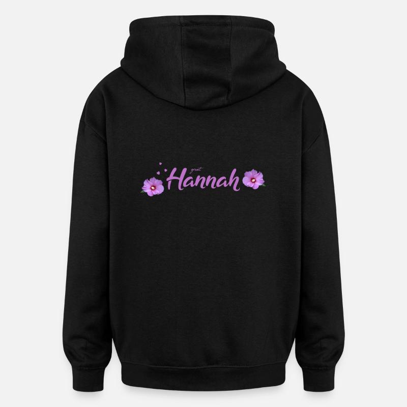 Hannah Anniversaire Hannah - Sweat à capuche oversize unisexe - noir