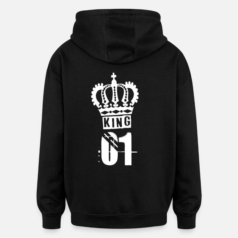 KING - Sweat à capuche oversize unisexe - noir