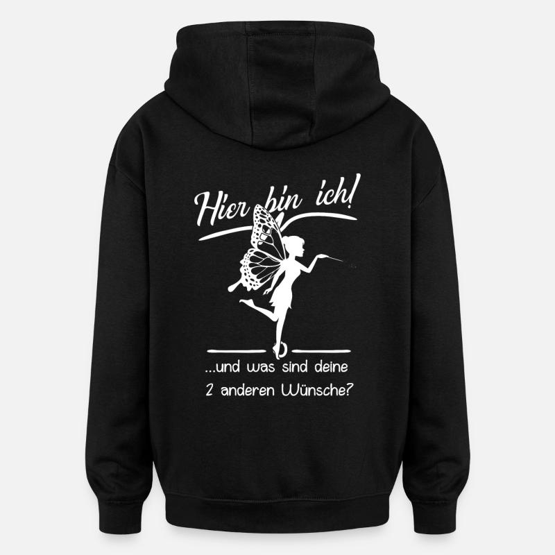Wunsch Fee - Oversized Unisex Hoodie - Schwarz