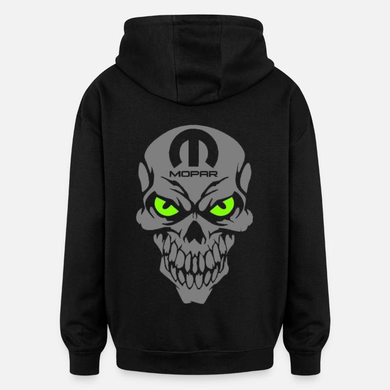 Crâne de mopar - Sweat à capuche oversize unisexe - noir