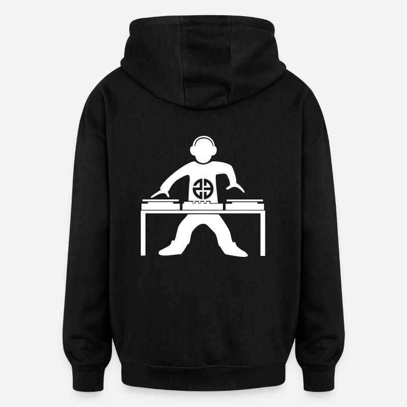 dj 23 tekno - Sweat à capuche oversize unisexe - noir