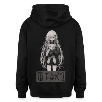 Anime teen otaku manga japon kawaii - Sweat à capuche oversize unisexe - noir - Dos - Noah (186cm)