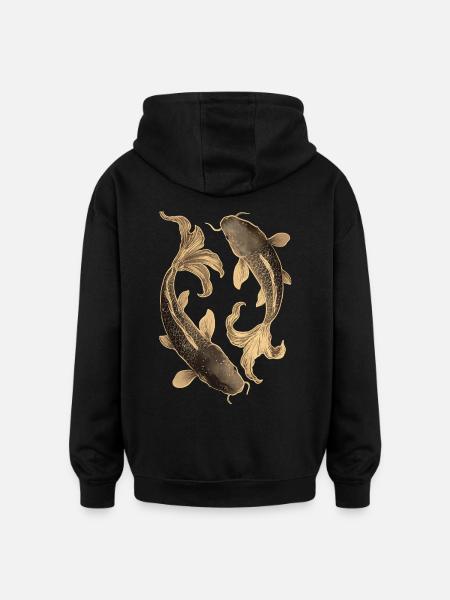 Koi - Oversized Unisex Hoodie - black