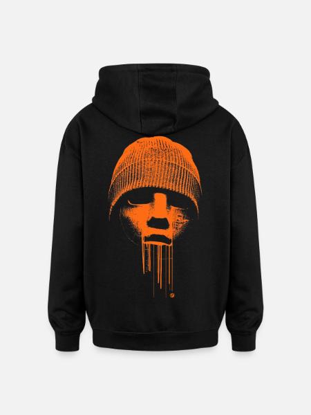 Beanie Rebel - Oversized Unisex Hoodie - black