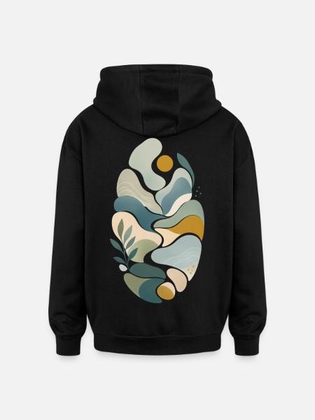 Horizon d’Or - Sweat à capuche oversize unisexe - noir